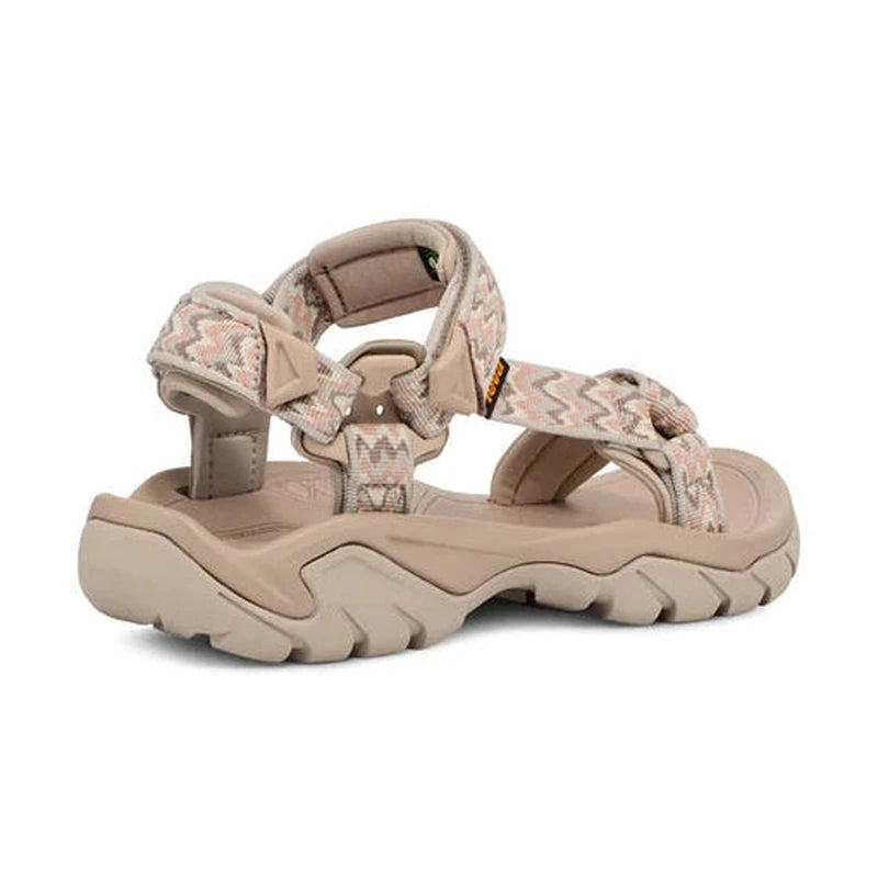 Baksida Teva Terra Fi 5 sandal beige formgjuten sula