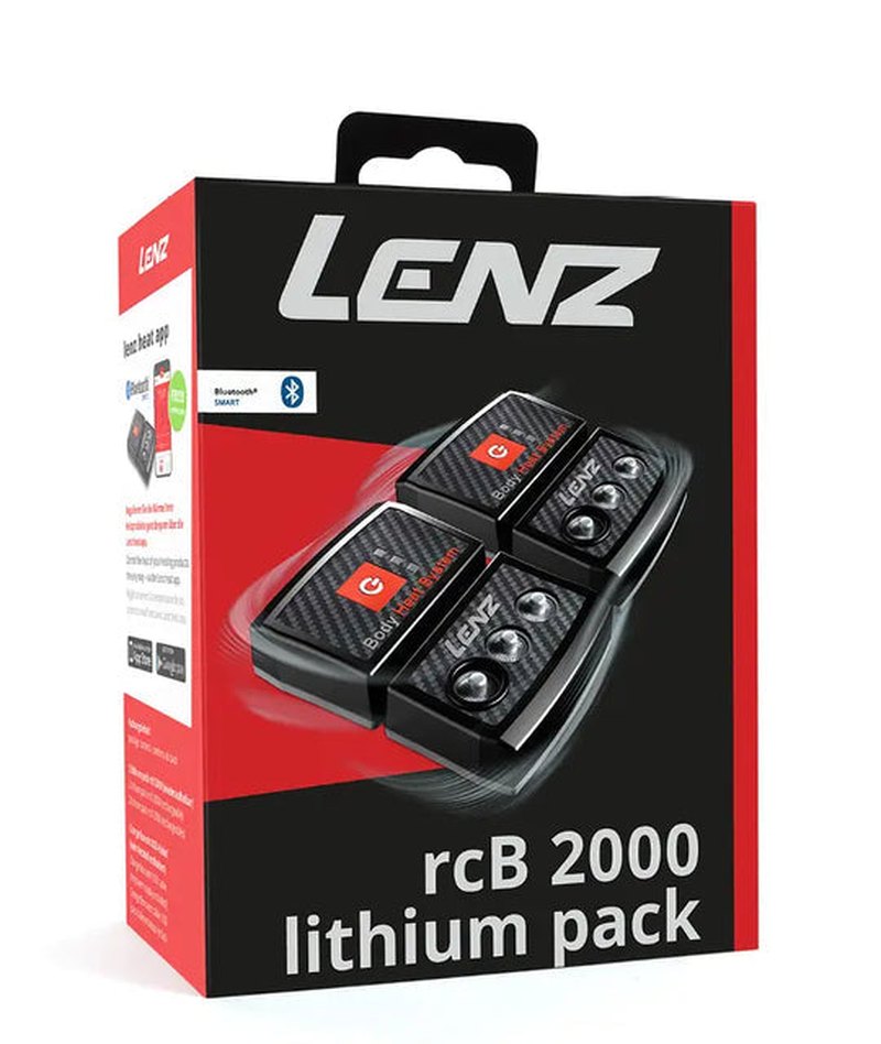 Röd och svart förpackning för Lenz rcB 2000 lithium pack