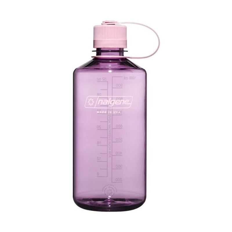 Nalgene 1L vattenflaska lila med matchande lock och volymskala