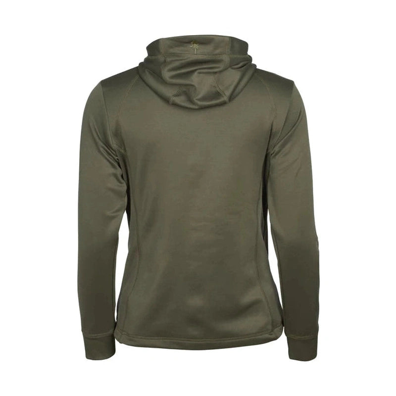 Mörkgrön Finnveden Hoodie Dam i power fleece med justerbar huva och logotyp