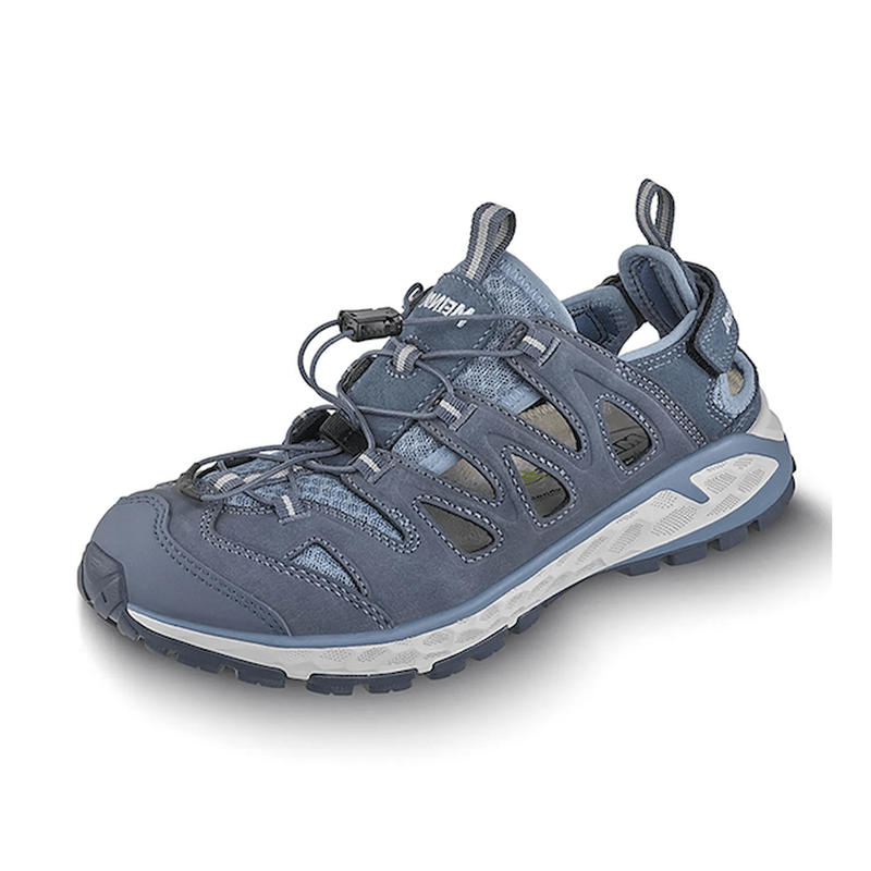 Gråblå Meindl Brindisi dam-sandal med Comfort fit, Speed-Lacing och justerbar hälrem