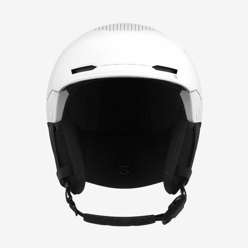 Inre vy av Salomon Husk Prime MIPS hjälm med mesh-foder och öronskydd