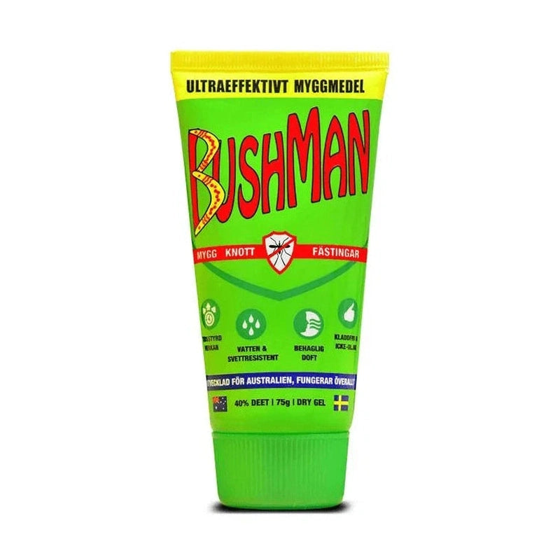 Bushman Dry Gel myggmedel 75g med 40% DEET, vatten- och svettresistent