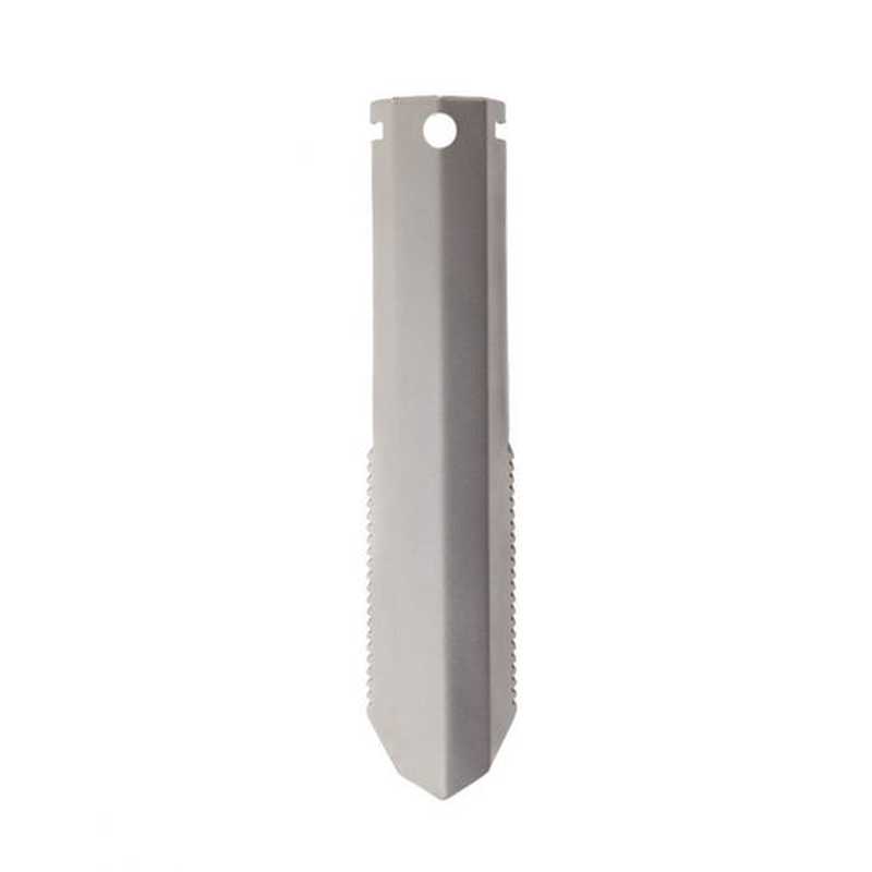 Vargo Titanium Dig Dig Tool grå spada med rundat handtag och sågade kanter