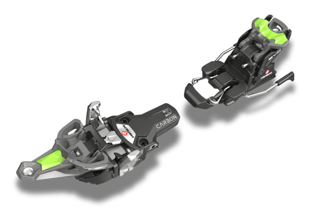 Fritschi Vipec Evo 12 Carbon bindningssats med limegröna detaljer