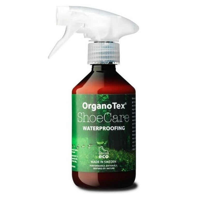 OrganoTex ShoeCare impregneringsspray 300ml, PFAS-fri vattenavvisande skoskydd med grön etikett