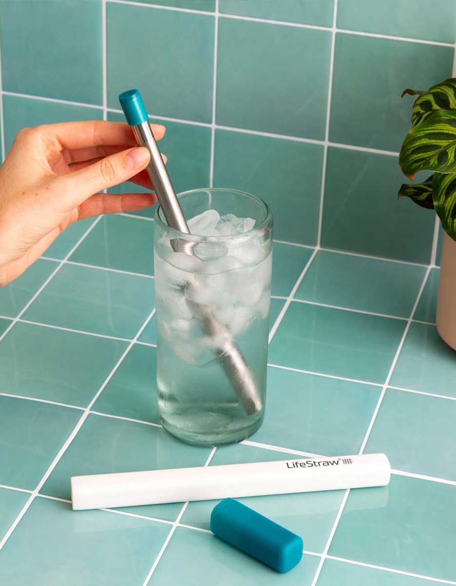 Lifestraw Sip - Vattenfilter/sugrör i rostfritt stål med fodral
