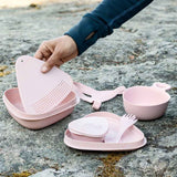 Outdoor Mealkit set med kåsor med gummirem