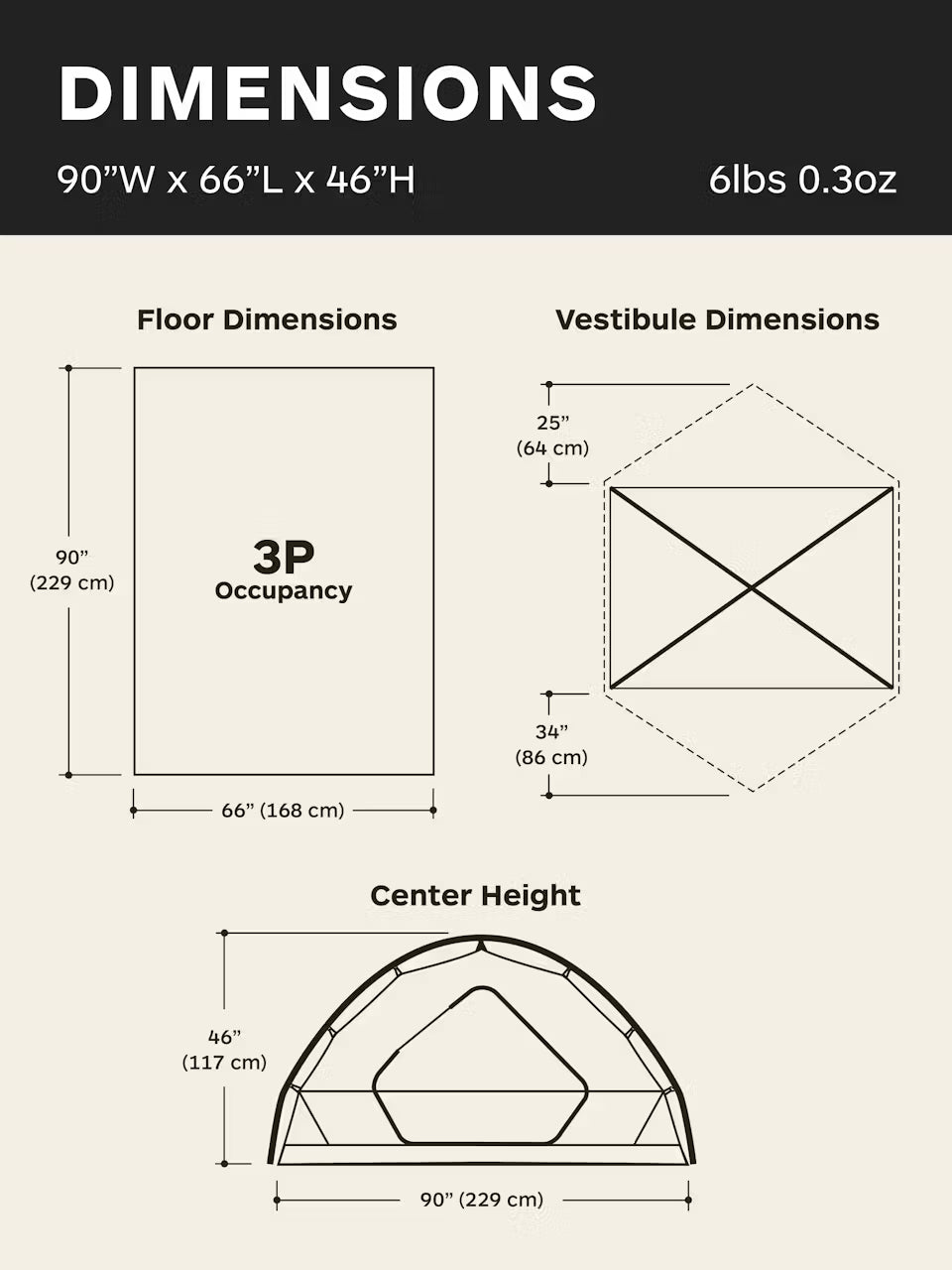Tungsten 3p Kupoltält