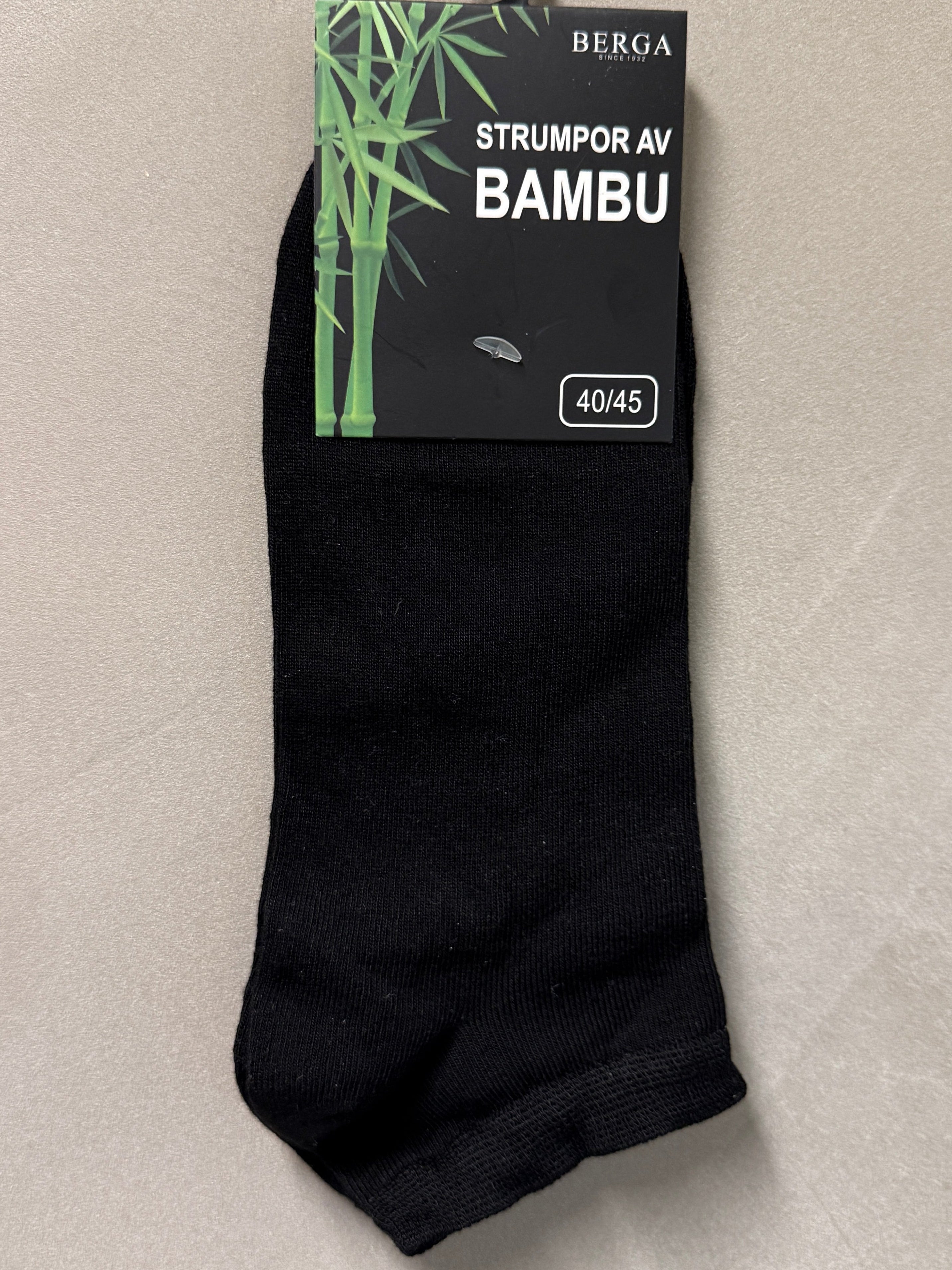 Bambustrumpa Sneaker Svart