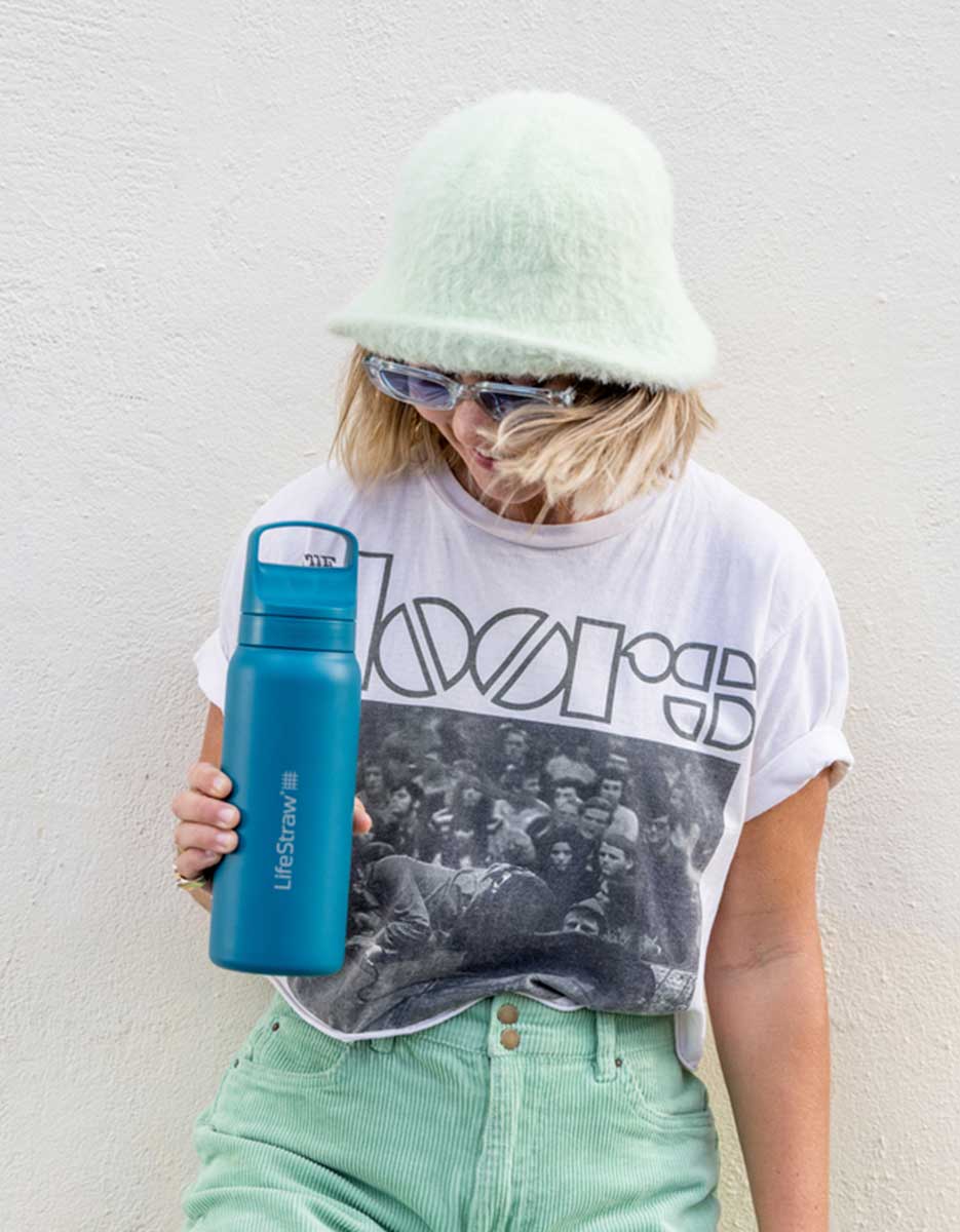 LifeStraw Go 2.0 Vattenreningsflaska 1L Stainless Steel