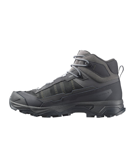 Salomon X Ultra 5 Mid vandringskänga helt svart med texturerad mesh-överdel