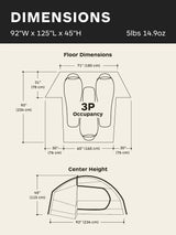 Limelight 3p Kupoltält