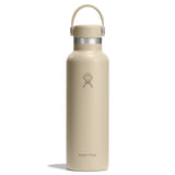 Beige Hydro Flask termos med matte ytskikt och Flex Straw Cap