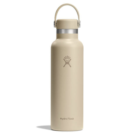 Beige Hydro Flask termos med matte ytskikt och Flex Straw Cap