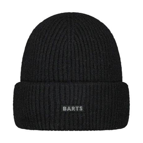 Svart Barts Ardelve dammössa med ribbstickning och BARTS-patch